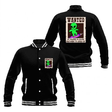 Discover Aliens UFO Wanted If Found Return to Area 51 Funny Baseball Jackets