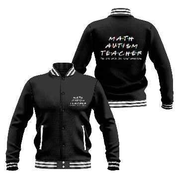 Discover Autism Puzzle Math Autism Teacher Baseball Jackets Special Education Baseball Jackets Neurodiversity Baseball Jackets
