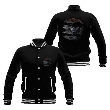 Discover Gorilla Pet African Gorilla Eye Claw Gorilla Monkey Face Silhouette Baseball Jackets