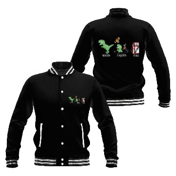 Discover Dinosaur Pet Solid Liquid Gas Dinosaur Back to school Baseball Tees Baseball Jackets