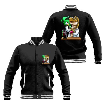 Discover Dinosaur Pet Chemistry Dinosaur Science Scientist Laboratory TRex Baseball Jackets