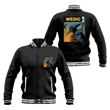 Discover Medic Comic Book Plague Doctor Healer Magazine Style Art Baseball Tees Baseball Jackets