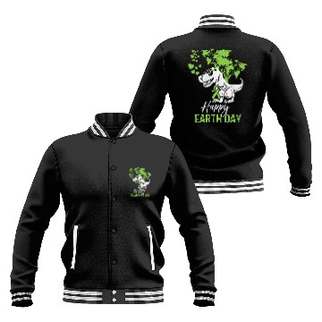 Discover Dinosaur Pet T rexs EarthDay Green Funny Environment Protection Baseball Jackets
