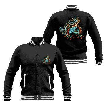 Discover Frog Pet Native American Indian Style Art Pacific Northwest 30 Baseball Jackets