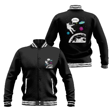 Discover Astronaut Job Funny Moon Landing Astronaut Flat Earth Baseball Jackets