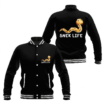 Discover Python Pet Ball Python Snek Life Hiss Productivity Herpetology Baseball Jackets