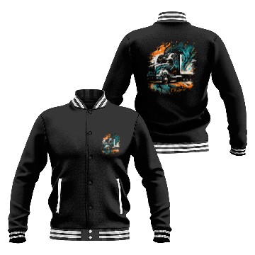 Discover Truck Fun 18 Wheeler Trucker 6 8 Baseball Jackets