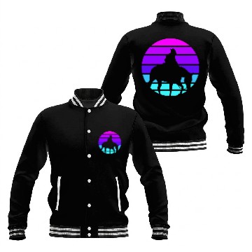 Discover Horse Pet Synthwave Cowboy Horse Baseball Jackets