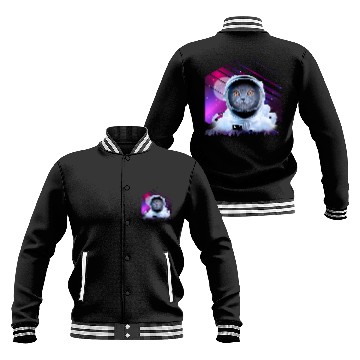 Discover Astronaut Job Cat Astronomy Galaxy Cat Astronaut Baseball Jackets