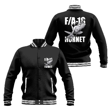 Discover FA18 Hornet Military Fighter Jet Naval Aircraft Cartoon Baseball Jackets