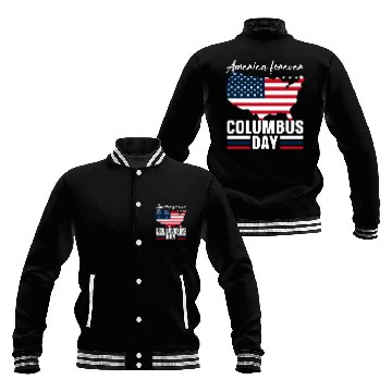 Discover 1492 Christopher Columbus Day 14 Baseball Jackets