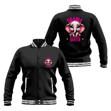 Discover Elephant Pet Drama Queen Theatrical Funny Cute Dramatic Elephant Meme Baseball Jackets