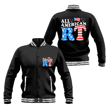 Discover Memorial Day All American Respiratory Therapist Scrub Top Baseball Tees Baseball Jackets