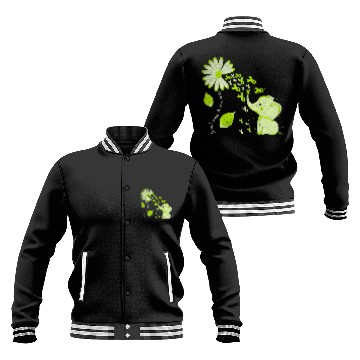 Discover Elephant Pet Daisy Flower Lime Green Elephant Lymphoma Awareness Baseball Tees Baseball Jackets