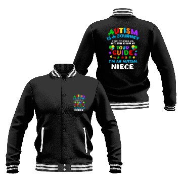 Discover Autism is a Journey I Never Planned Autism Niece Awareness Baseball Tees Baseball Jackets