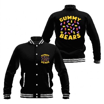 Discover Bear Pet Funny Gummy Bear Design For Candy Lovers Baseball Jackets