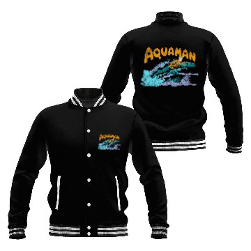 Discover Aquaman Aqua Swim Zip Baseball Jackets