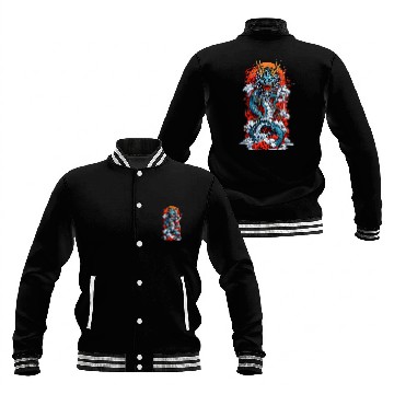 Discover Dragon Pet Japanese Dragon Legend Baseball Jackets