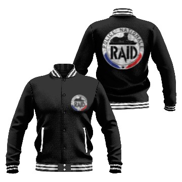 Discover Police Job RAID French Police Tactical Unit Baseball Tees Baseball Jackets