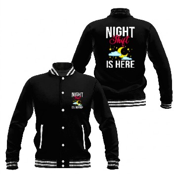 Discover Coffee Fun Shift Work Night Job Worker Midnight Funny Coffee 17 Baseball Tees Baseball Jackets