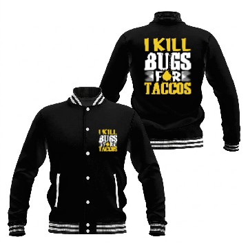 Discover I Kill Bed Bug Pest Control Exterminator Pest Controller Baseball Tees Baseball Jackets