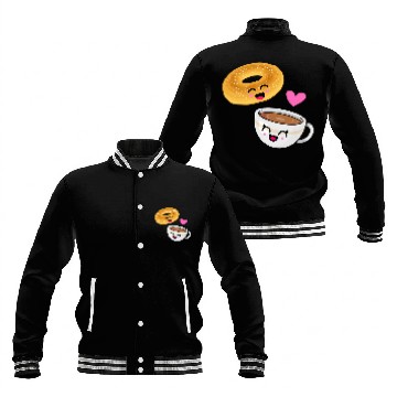 Discover Coffee Fun Bagels Coffee bagel Baseball Tees Baseball Jackets