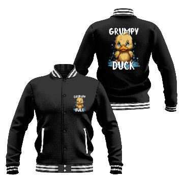 Discover Duck Pet Grumpy Duck Cute Cranky Sour Duckling Short Temper Kawaii Baseball Tees Baseball Jackets