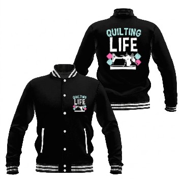 Discover Quilting Life Sewing Machine Fabric Patchwork Handcrafts Baseball Tees Baseball Jackets