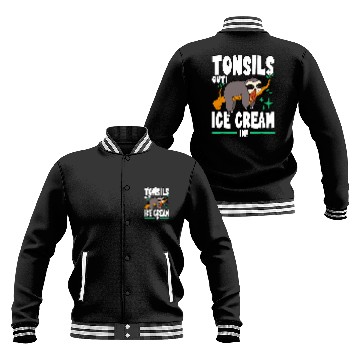 Discover Sloth Pet Tonsils Out Ice Cream In Summer Sloth Gelato Baseball Jackets