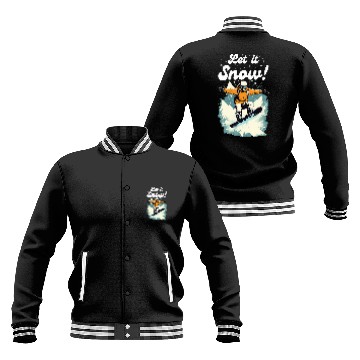 Discover Ski Let it Snow Snowboard Vacation Snowboarder Mountain Zip Baseball Jackets