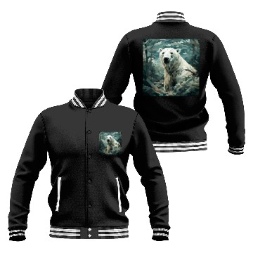 Discover Bear Pet Polar Bear Leaves Snow Camouflage Graphic Baseball Jackets