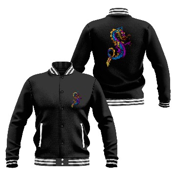 Discover Dragon Pet Cool Traditional Color Japanese Dragon Backside Baseball Jackets
