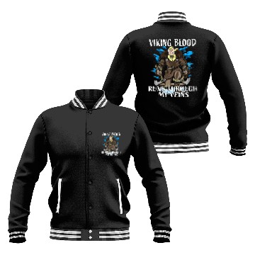 Discover Viking Blood Runs through my Veins Viking Raid Zip Baseball Jackets