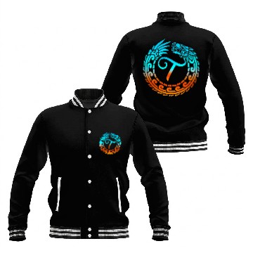 Discover Dragon Pet Tribal Dragon Initial Letter T Monogram Boho Baseball Jackets