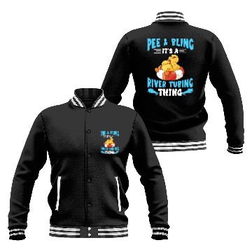 Discover Duck Pet Pee And Bling Summer Float Trip Floating Duck River Tubing Baseball Jackets