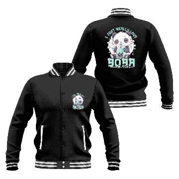 Discover Panda Pet Boba Tea Kawaii Bubble Tea Panda Anime Neko Panda Bear Baseball Tees Baseball Jackets