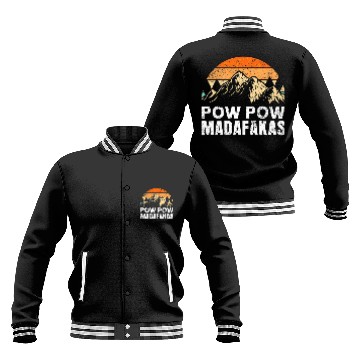 Discover POW POW MADAFAKAS Downhill Extreme Snowboard Skiing Baseball Jackets
