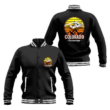 Discover Skiing Ski Breckenridge Colorado Snowboarding 1 Baseball Jackets