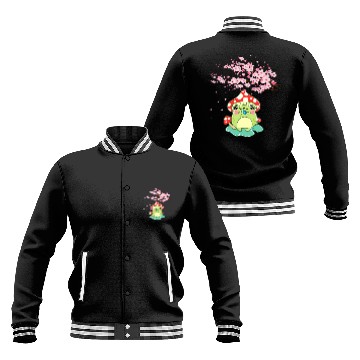 Discover Cute Frog Mushroom Sakura Butterfly Cottagecore Aesthetic Baseball Jackets
