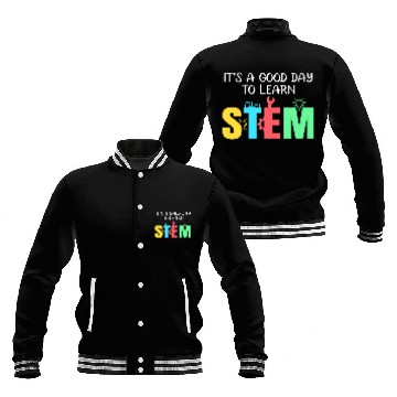 Discover A Good Day To Learn Stem Science Technology Engineering Math Zip Baseball Jackets