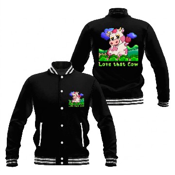 Discover Cow Lover Strawberry Cow Design 21 Baseball Jackets