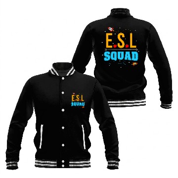 Discover English Second Language Teacher Team ESL Squad Language Baseball Jackets
