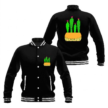 Discover Delicate Melon Pot Cacti Baseball Jackets
