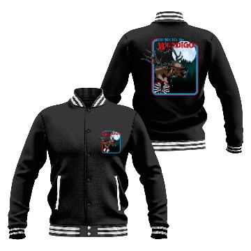 Discover Oh No Its The Wendigo Funny Retro 80s Cryptid Baseball Jackets