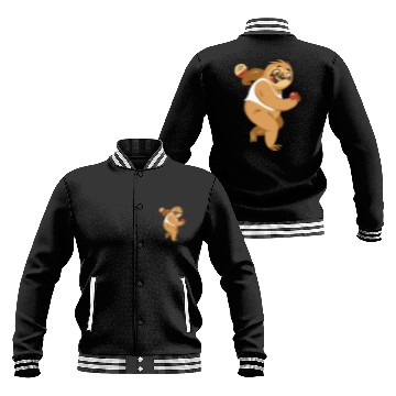 Discover Sloth Pet Playing Ping Pong Cartoon Sports Baseball Jackets