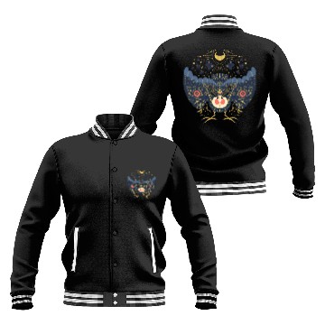 Discover Owl Pet Celestial Owl Mothman Cryptid Wings Astrology Stars Space Baseball Jackets
