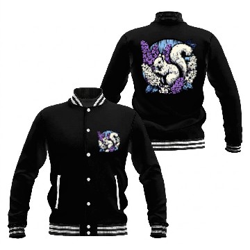 Discover Squirrel Pet Lilac Bush squirrel artwork hikers designs Baseball Tees Baseball Jackets