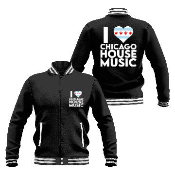 Discover I Love Chicago House Music 2EDM DJ Baseball Jackets