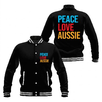 Discover Australian Shepherd Aussie Peace Love Aussie Baseball Tees Baseball Jackets