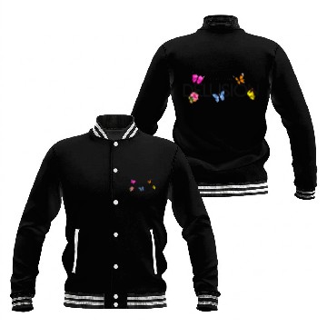 Discover Impossible is a    Delusion Hibiscus and Butterfly Baseball Jackets